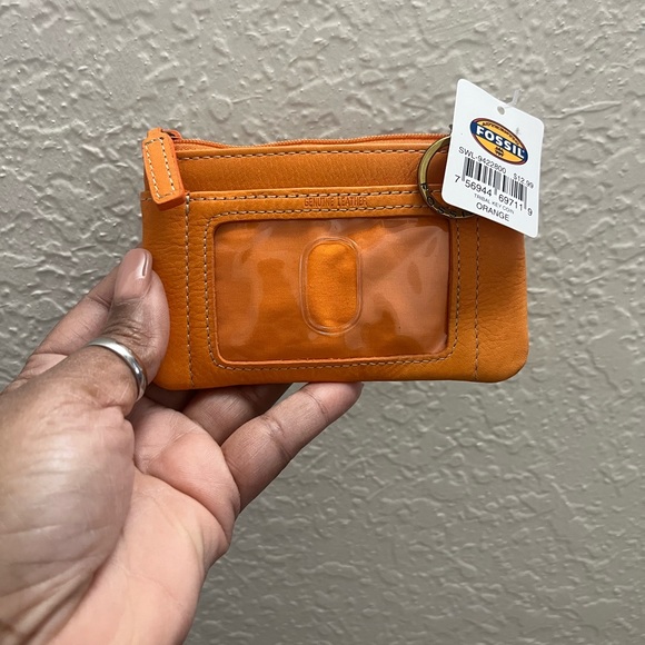 NWT Vintage Orange Fossil Wallet ** Authentic ** - Picture 4 of 5